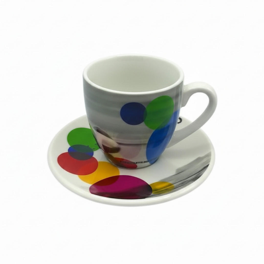ESPRESSOTASSE Mehrfarbig Keramik mit Untertasse 2-teilig 0,09 L - Multicolor, Keramik (0.09L) - Porsche