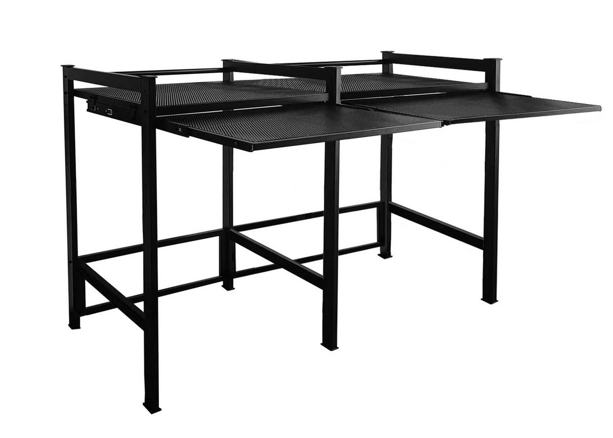 WASCHMASCHINENREGAL 73x64x110 cm - Schwarz, Metall (73/110/64cm) - QUICK STAR