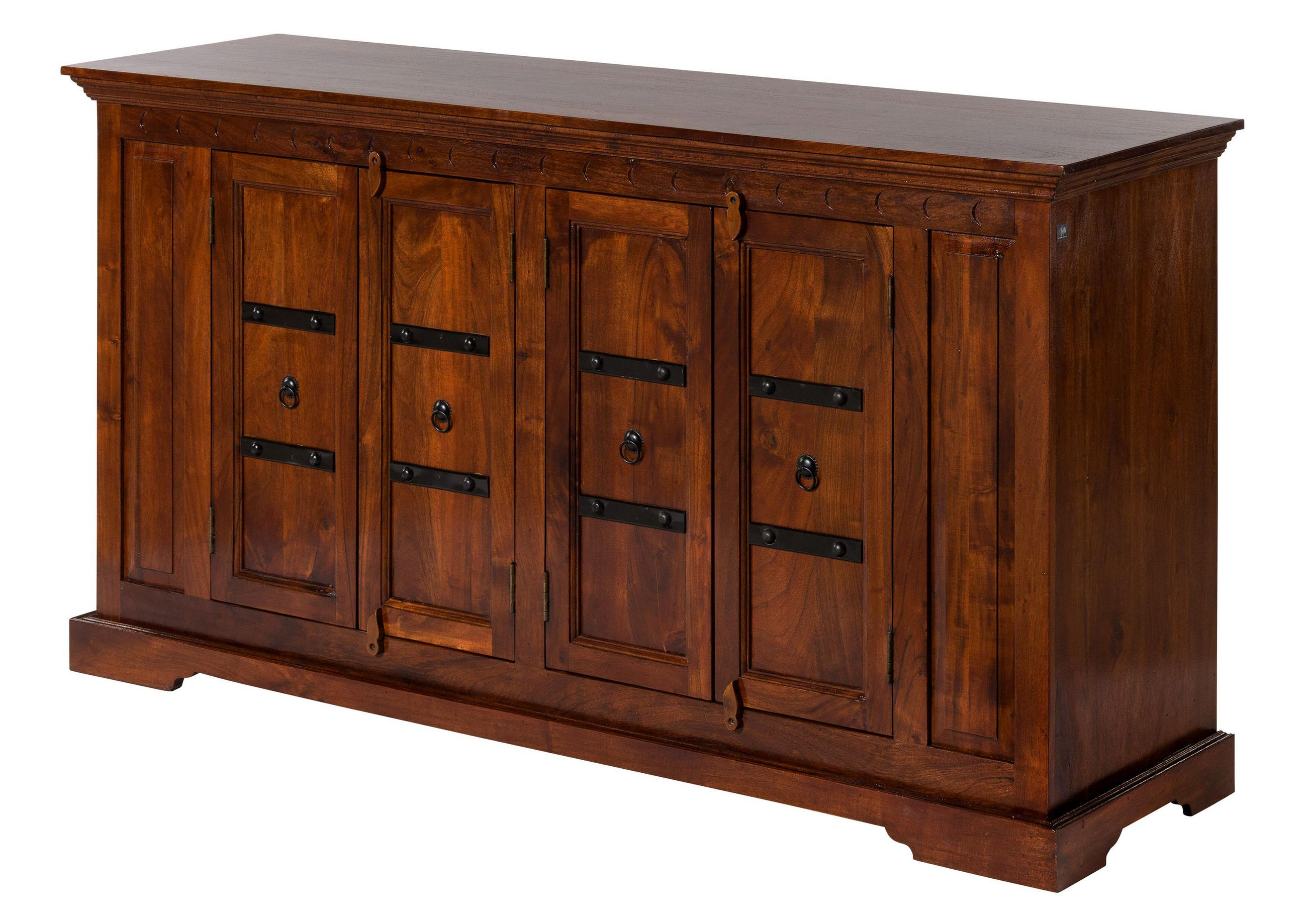 SIDEBOARD Akazie 171x50x90 nougat lackiert OXFORD #403 - Dunkelbraun, Holz (171/90/50cm) - Massivmoebel24