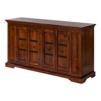 SIDEBOARD Akazie 171x50x90 nougat lackiert OXFORD #403 - Dunkelbraun, Holz (171/90/50cm) - Massivmoebel24