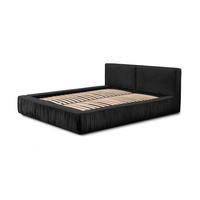 POLSTERBETT Lexie In Riviera Komplett - Schwarz, Holzwerkstoff/Textil (160/200cm) - Fun Möbel