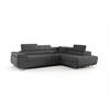 ECKSOFA Monaro Mit Schlaffunktion - Dunkelgrau, Holzwerkstoff/Textil (275/202cm) - Fun Möbel