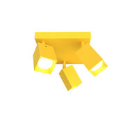 DECKENLEUCHTE - Gelb, Metall (25/25/18cm) - Lumicom