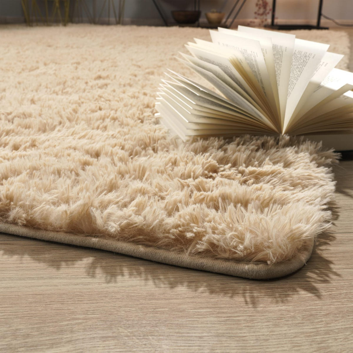 HOCHFLORTEPPICH Beige 140 x 200 cm - Beige, Kunststoff (140/200cm) - TT Home