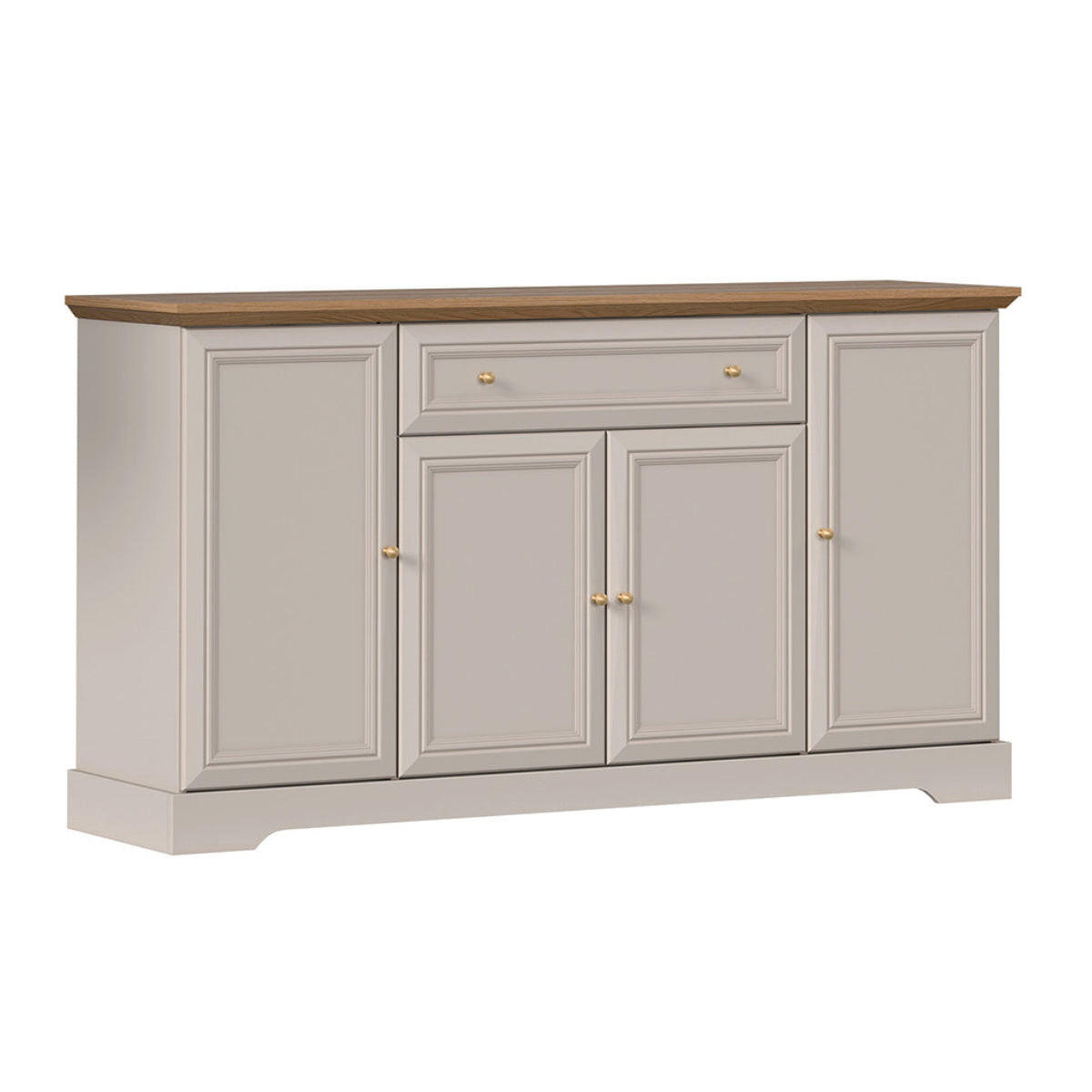 SIDEBOARD Dulci Kaschmir und Holz - Beige, Holzwerkstoff (164.7/91.5/46.2cm) - Petits-meubles