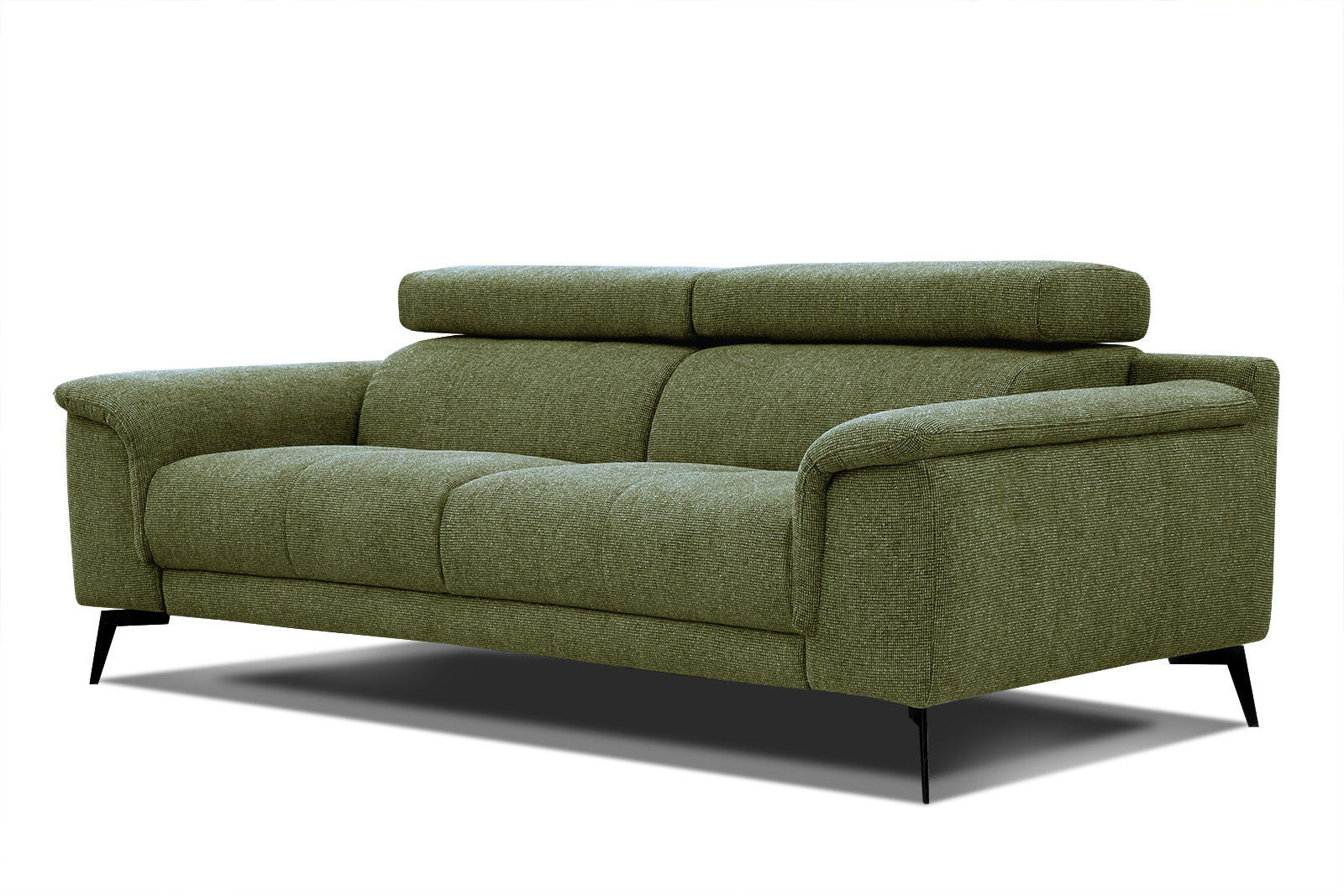 SOFA FIERO 3-Sitzer, olivgrün - Olivgrün, Holzwerkstoff/Textil (212/82/103cm) - Courtois Laville