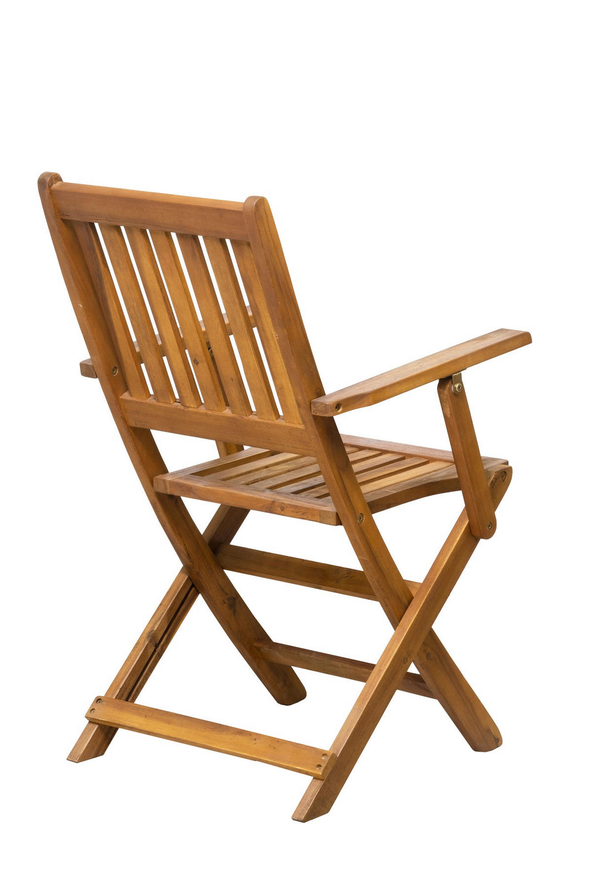 SITZGRUPPE Akana - 2 Armlehnstühle, 1 Tisch 62x62 xm - Naturfarben, Holz - TPFGarden