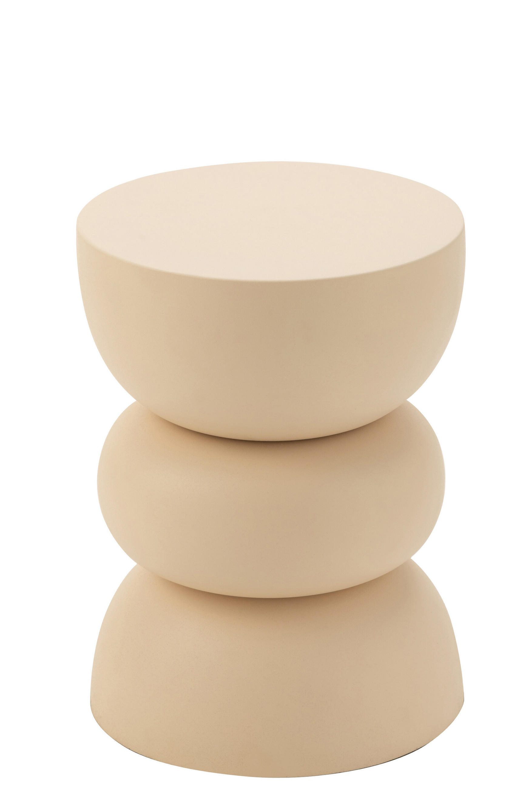 TISCH LISE - Metall - Beige - Sandfarben, Metall (32/32/43.5cm) - J-Line