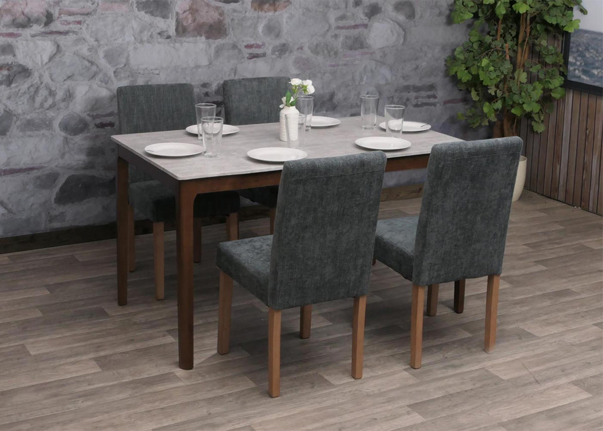 ESSZIMMERSTUHL Grau 4er-Set - Grau, Textil (42/90/50cm) - MCW