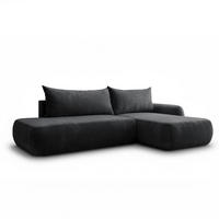 ECKSOFA GOYA mit Schlaffunktion und Bettkasten, Rechte, Perfect Harmony 90 - Graphitfarben, Textil (302/184cm) - Lookway