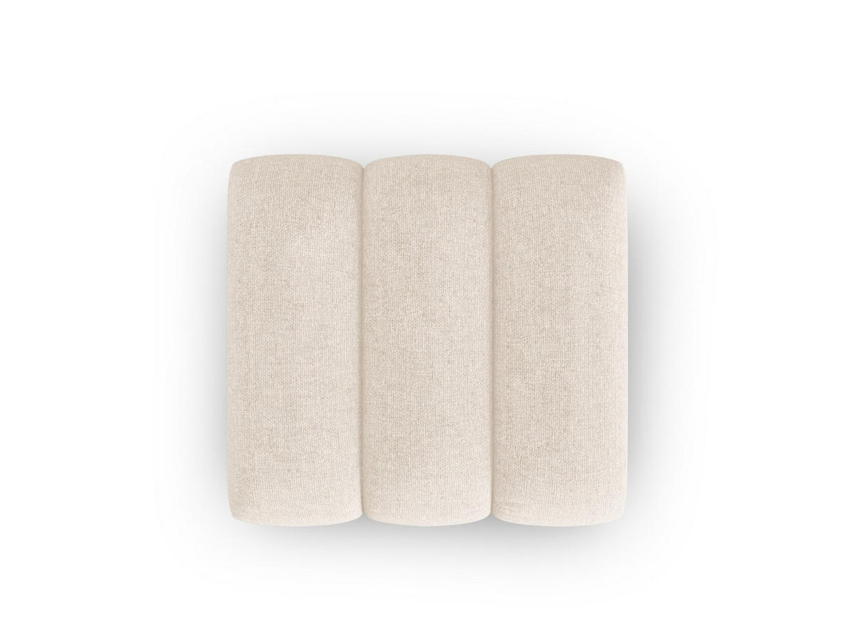 POUF Lupine aus Chenille-Stoff leichtes beige - Creme, Textil (95/43/92cm) - Micadoni