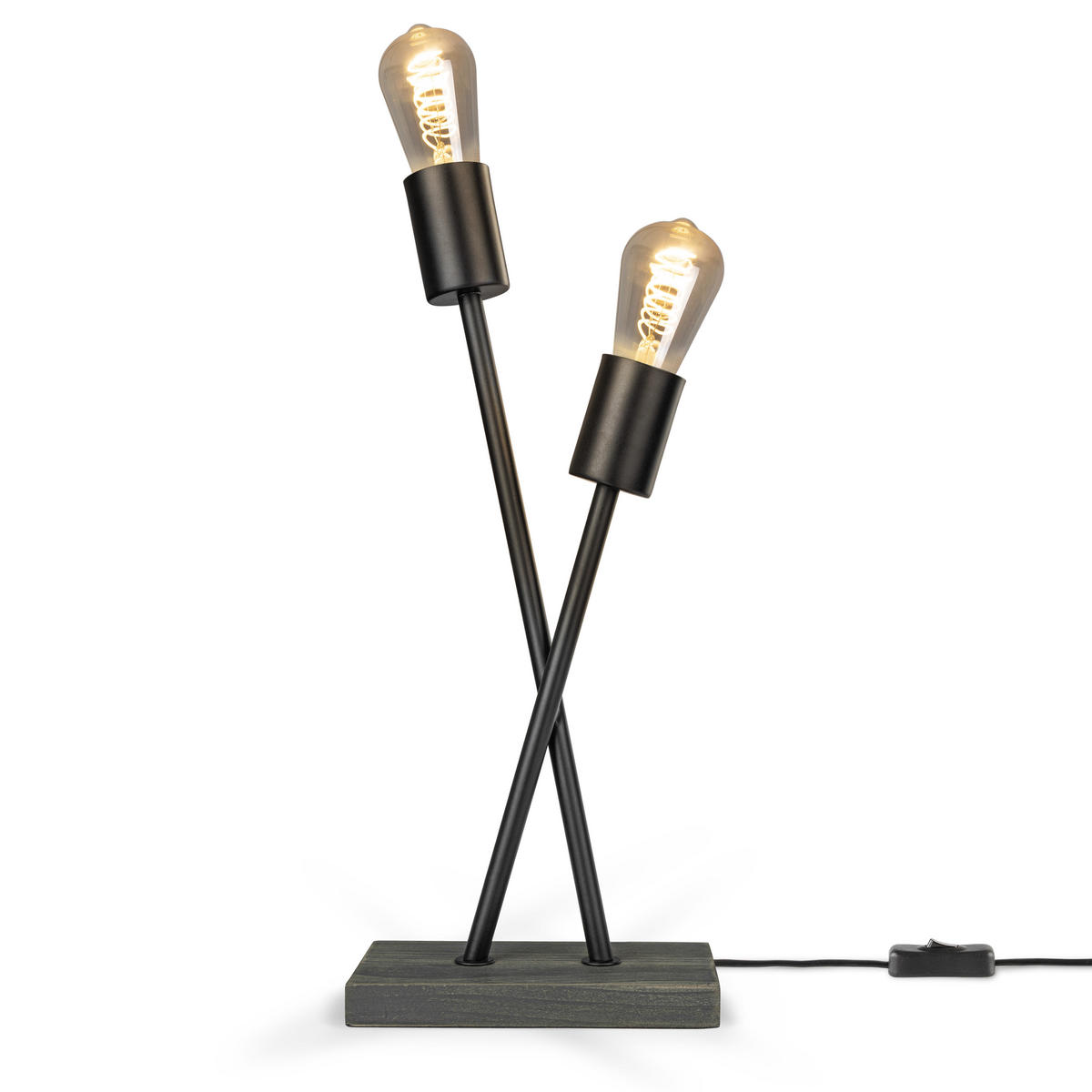 TISCHLAMPE Iks Tl - Schwarz, Metall (18/10/41cm) - Paco Home