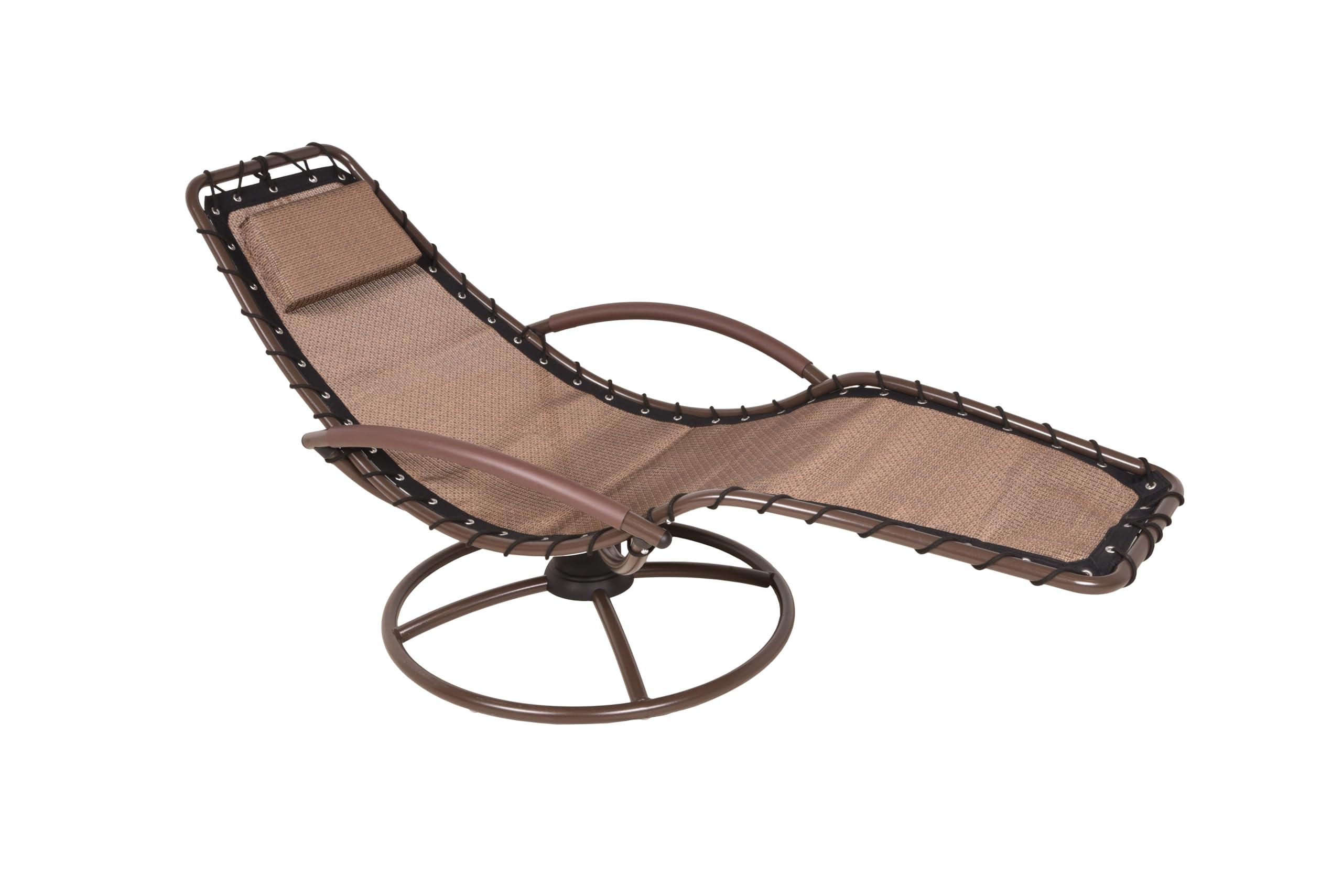 SONNENLIEGE Carina Stahl Braun Kunststoff Gartenliege - Braun, Kunststoff (76/79/175cm) - DELUKE