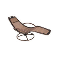 SONNENLIEGE Carina Stahl Braun Kunststoff Gartenliege - Braun, Kunststoff (76/79/175cm) - DELUKE