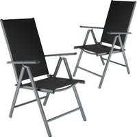 GARTENSTUHL 2er Set Marilena,67 x 56 x 105 cm,anthrazit - Anthrazit, Metall (56/105/67cm) - tectake