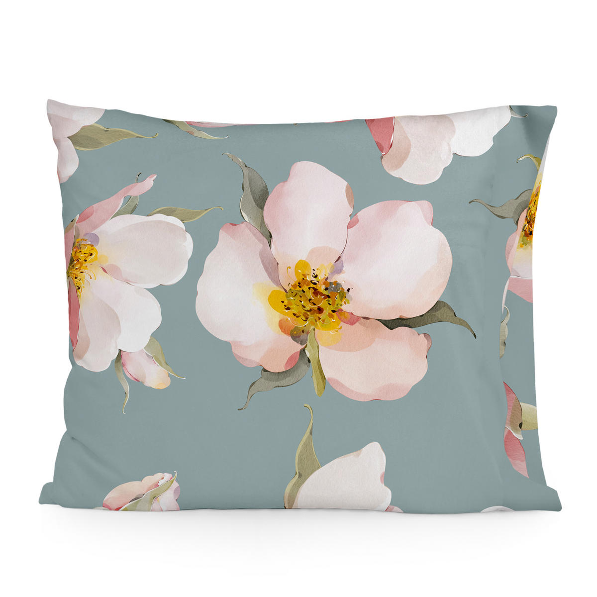 KISSENBEZUG spring blossom 60x70 cm mehrfarbig - Multicolor, Textil (60/70cm) - Happy Friday