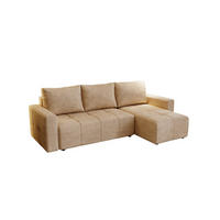 ECKSOFA Noha In Paros - Beige, Holzwerkstoff/Textil (231/142cm) - Fun Möbel