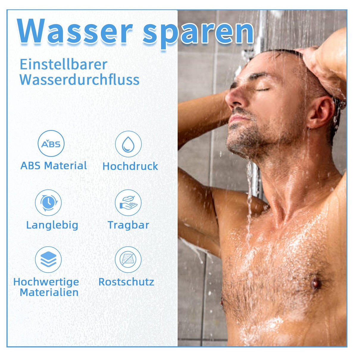 DUSCHKOPF Regendusche - Silberfarben, Kunststoff (4/27/11cm) - Nettlife