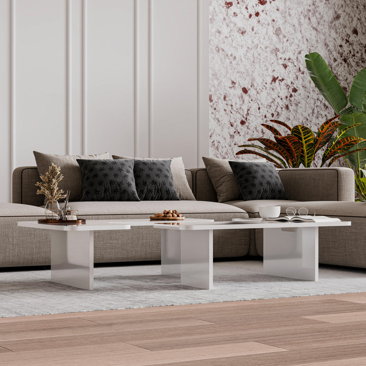 COUCHTISCH Toro Weiß - Weiß, Holzwerkstoff (89/58/28cm) - Decorotika