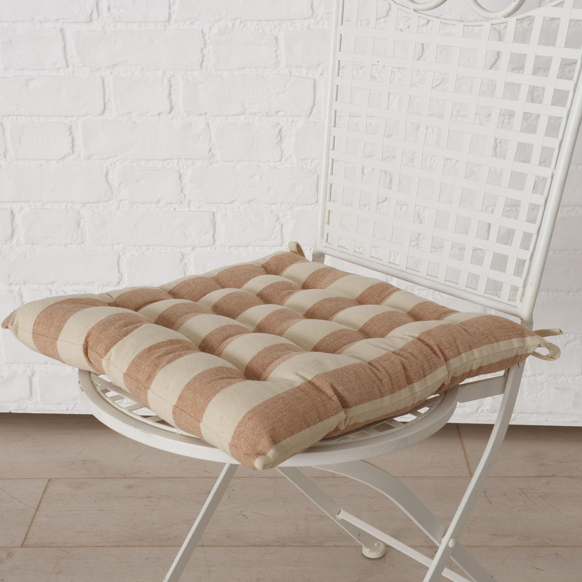 STUHLKISSEN Baumwolle Ilena 40/40 cm - Beige, Naturmaterialien (40cm) - Boltze Home