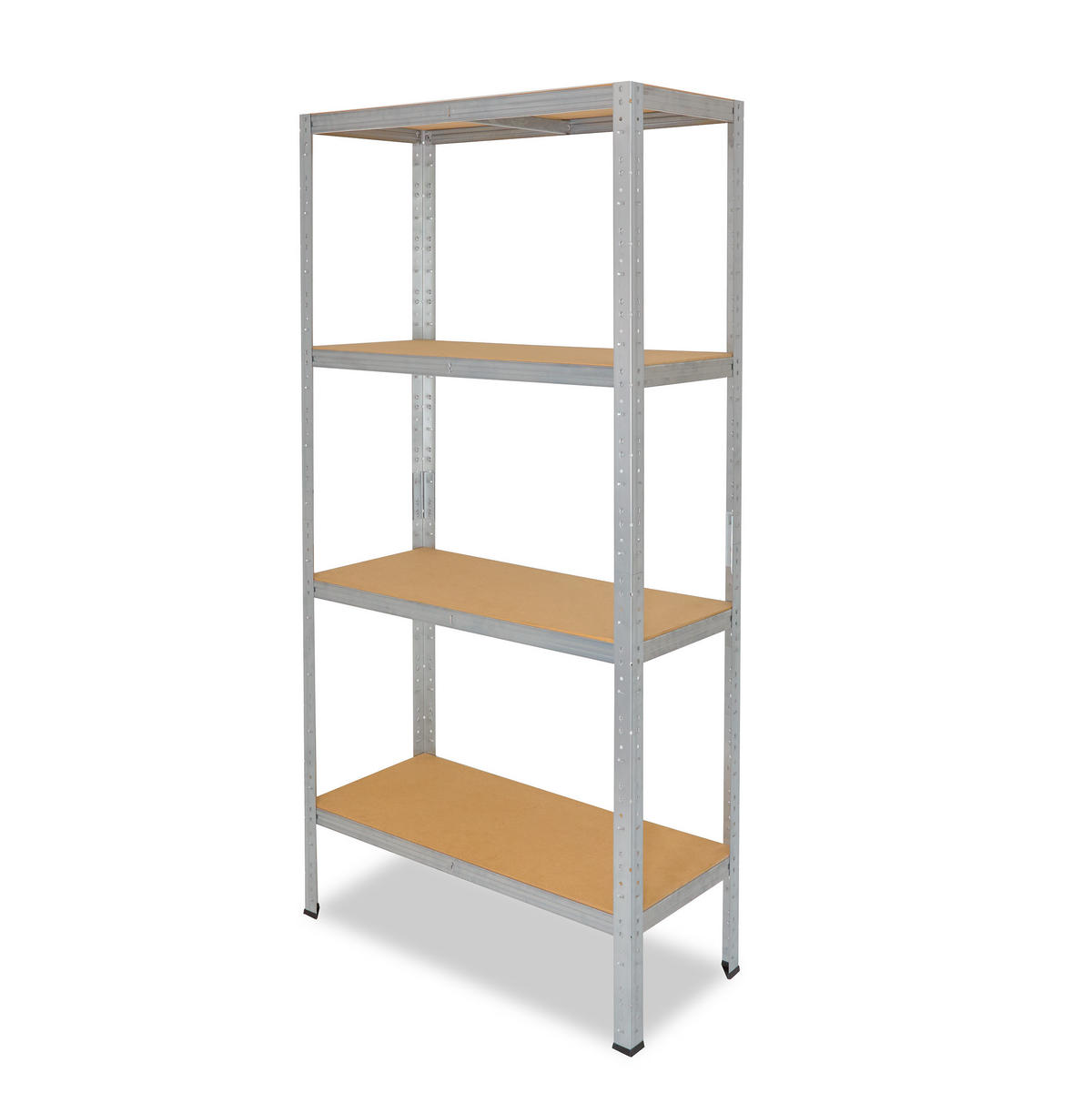 SCHWERLASTREGAL HOME 155x60x30 cm in verzinkt mit 4 Böden und 175 kg Traglast pro Boden - Silberfarben, Metall (60/155/30cm) - shelfplaza