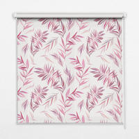 VNÚTORNÁ roleta - okenná roleta - roleta - 90x140 cm - Ružové listy - pink, plast (90/140/0.5cm) - TULUP