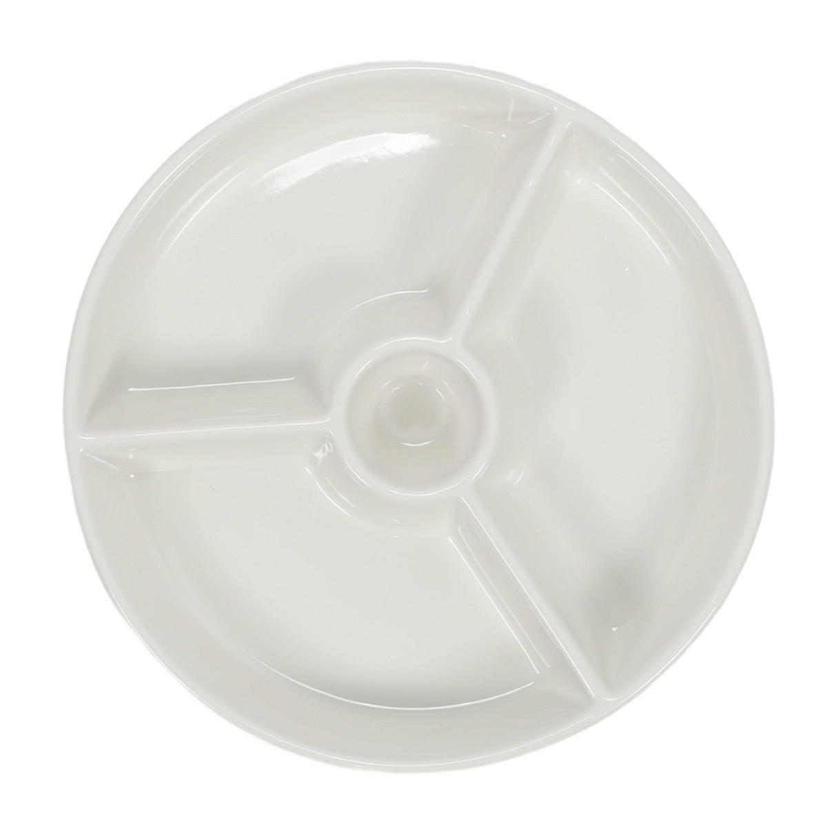 SNACKPLATTE rund 19,5 cm - Weiß, Keramik (19.5/3.5/19.5cm) - Excellent Houseware