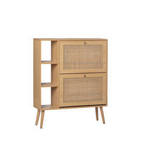 SCHUHSCHRANK DOPPELTES Demi Natürlich 80 cm x 99 cm - Naturfarben, Holzwerkstoff (80/99/24cm) - Klast Home