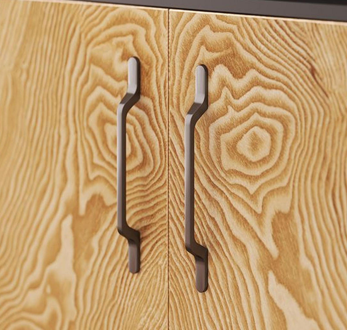 MÖBELGRIFF BA 192mm Edelstahloptik lange schmale Füßchen modern mit 2 Schrauben - Silberfarben, Metall (0.7/2.7/25.8cm) - Livingpoint24
