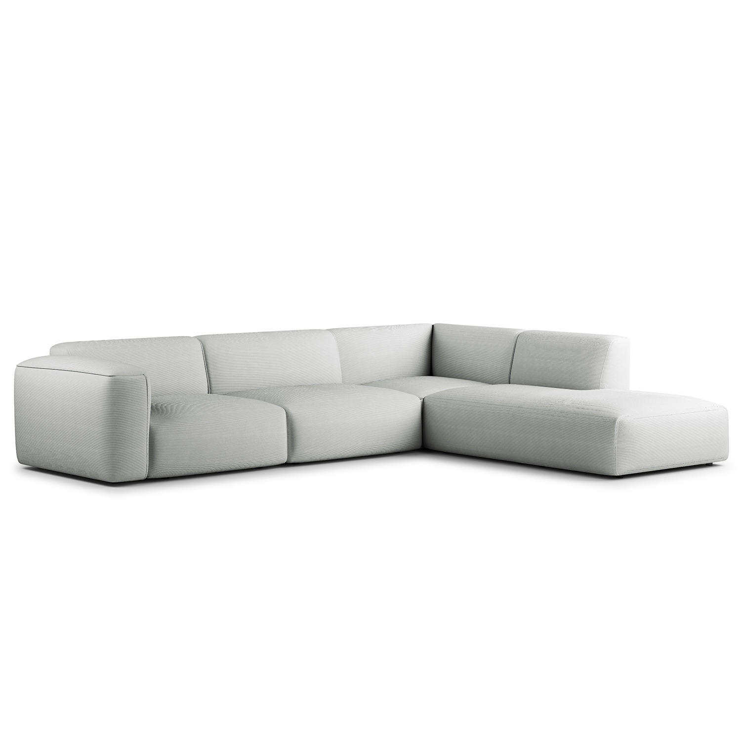 3-SITZER ECKSOFA mit Recamiere - Schwarz/Grau, Kunststoff/Textil (295/231cm) - home24