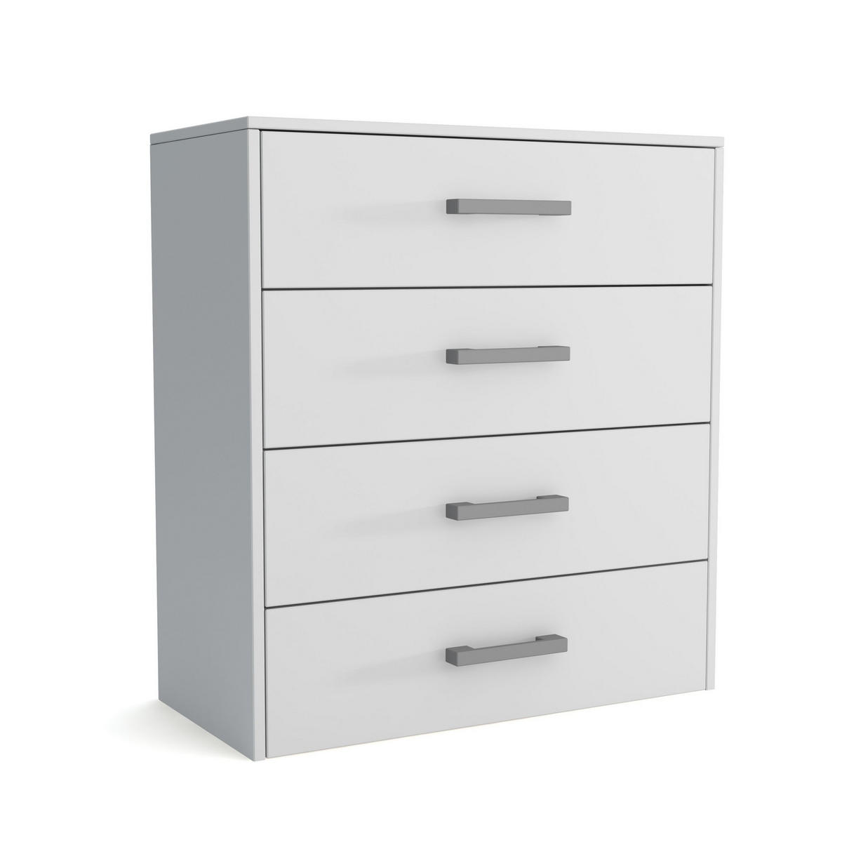 KOMMODE SCALINI 75/82/33 cm mit 4 Schubladen Weiß - Weiß, Holzwerkstoff (75/82/33cm) - MASSENO