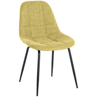 STUHL Stoff hellgrün - Schwarz/Hellgrün, Textil/Metall (46/82/52cm) - CLP