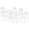 GARTENMÖBEL-SET GALIO, 8-tlg - Weiß, Kunststoff - KONSIMO®