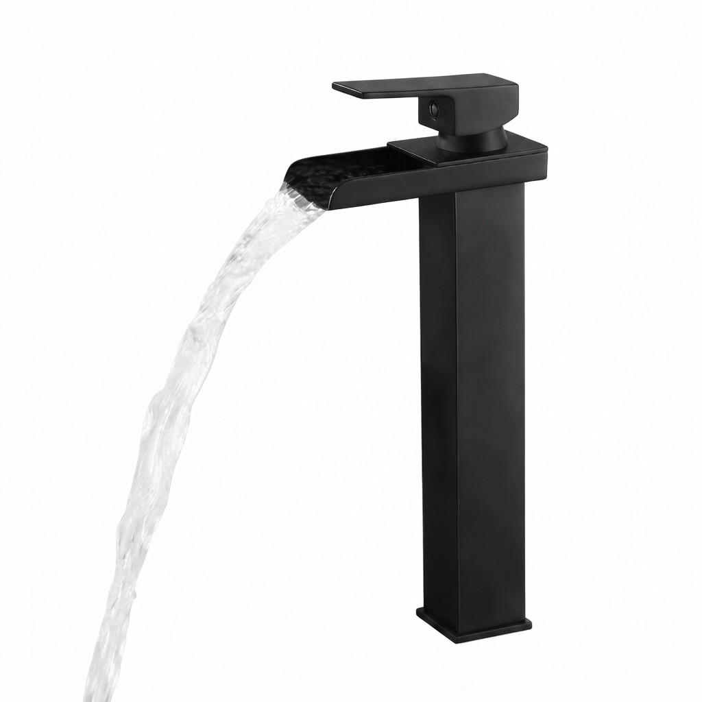 BADEZIMMERARMATUR, 32 x 13,5 cm, schwarz - Schwarz, Metall (35/7/19cm) - Vallsero