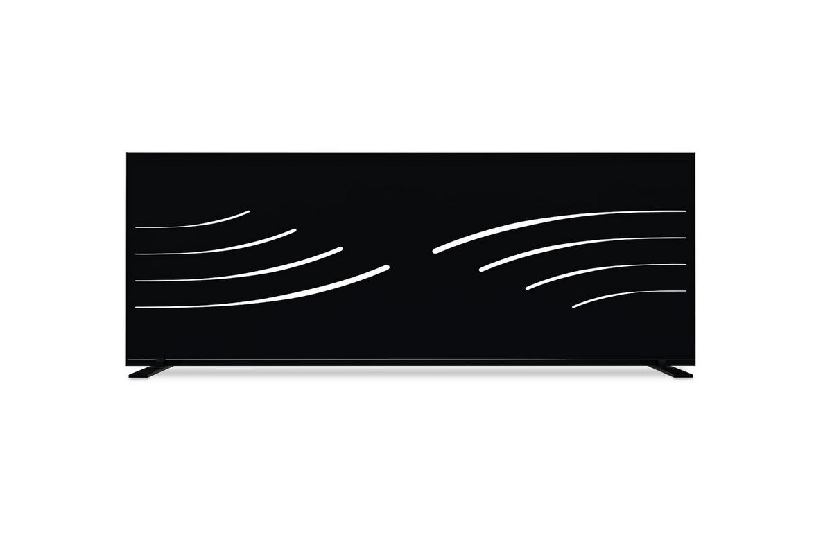 SICHTSCHUTZPANEELE dekorativ 2er-Set Veleta schwarz H.160cm Vollmuster - Schwarz, Metall (60/160cm) - Casanoov