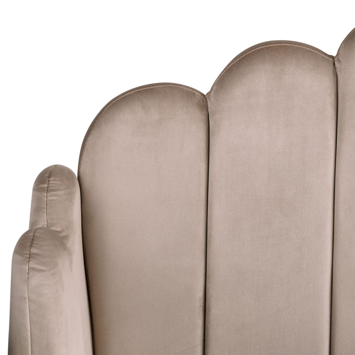 BETT mit Lattenrost 140/200 cm Samtstoff Taupe Ambillou - Taupe, Textil (140/200cm) - Beliani