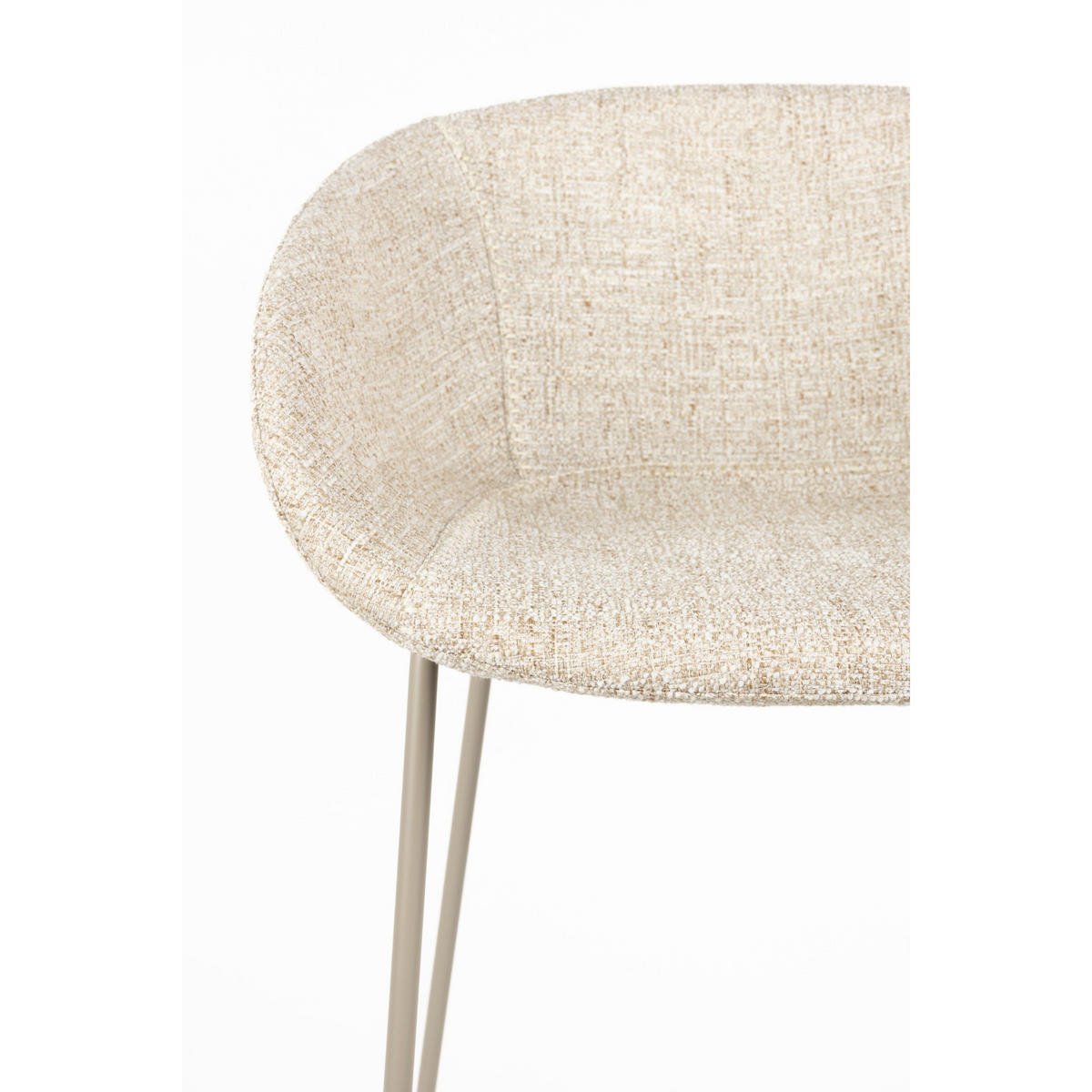 BARHOCKER Feston Rückenlehne 76 cm Beige - 2 er Set - Beige, Kunststoff (54.5/98.5/53cm) - Zuiver