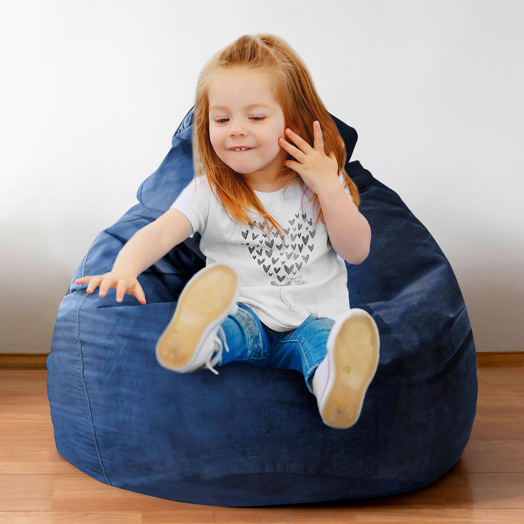 SITZSACK Samtstoff Dark Shadow S - Dunkelgrau, Textil (70/105/70cm) - Dreamroots