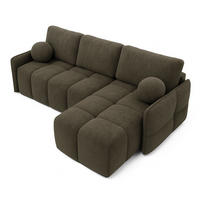 ECKSOFA Taupe MONO Mit Schlaffunktion Und Dekokissen Rechts - Braun, Textil (220/145cm) - Sepro Meble