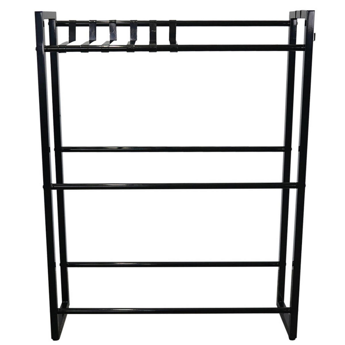 GETRÄNKEKISTENREGAL Königssee XL PLUS mit Auflageträger 137x105x32 9 Kisten auf 3 Ebenen Schwarz - Schwarz, Metall (105/137/32cm) - PROREGAL