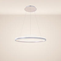 LED-HÄNGELAMPE Ring Weiß Ø 60cm - Weiß, Metall (60/60/3.3cm) - s.luce