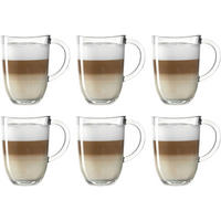 LATTE-MACCHIATO-GLAS Latte Macchiato Gläser Napoli 380 ml - 6 Stück - Hitzebeständig - Transparent, Glas - Leonardo