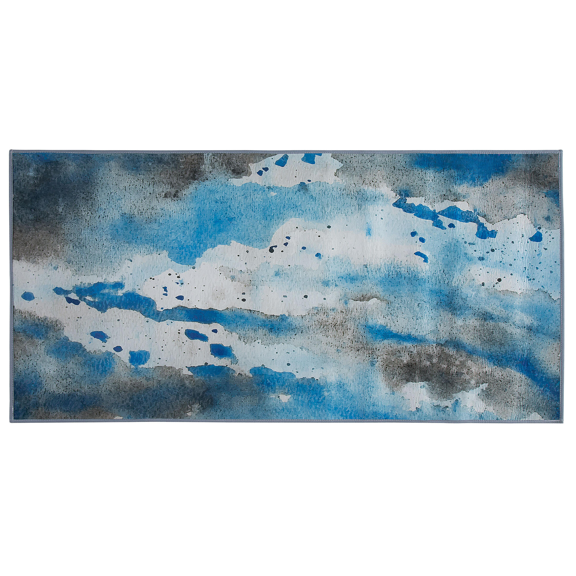 KURZFLOR-TEPPICH Bozat 150/80 cm - Blau, Kunststoff (80/150cm) - Beliani