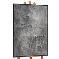 GEMÄLDE Erinnerung des Steins Schattenfugenrahmen Schwarz 120x80 cm - Schwarz, Holz (120/80cm) - YS-art gallery