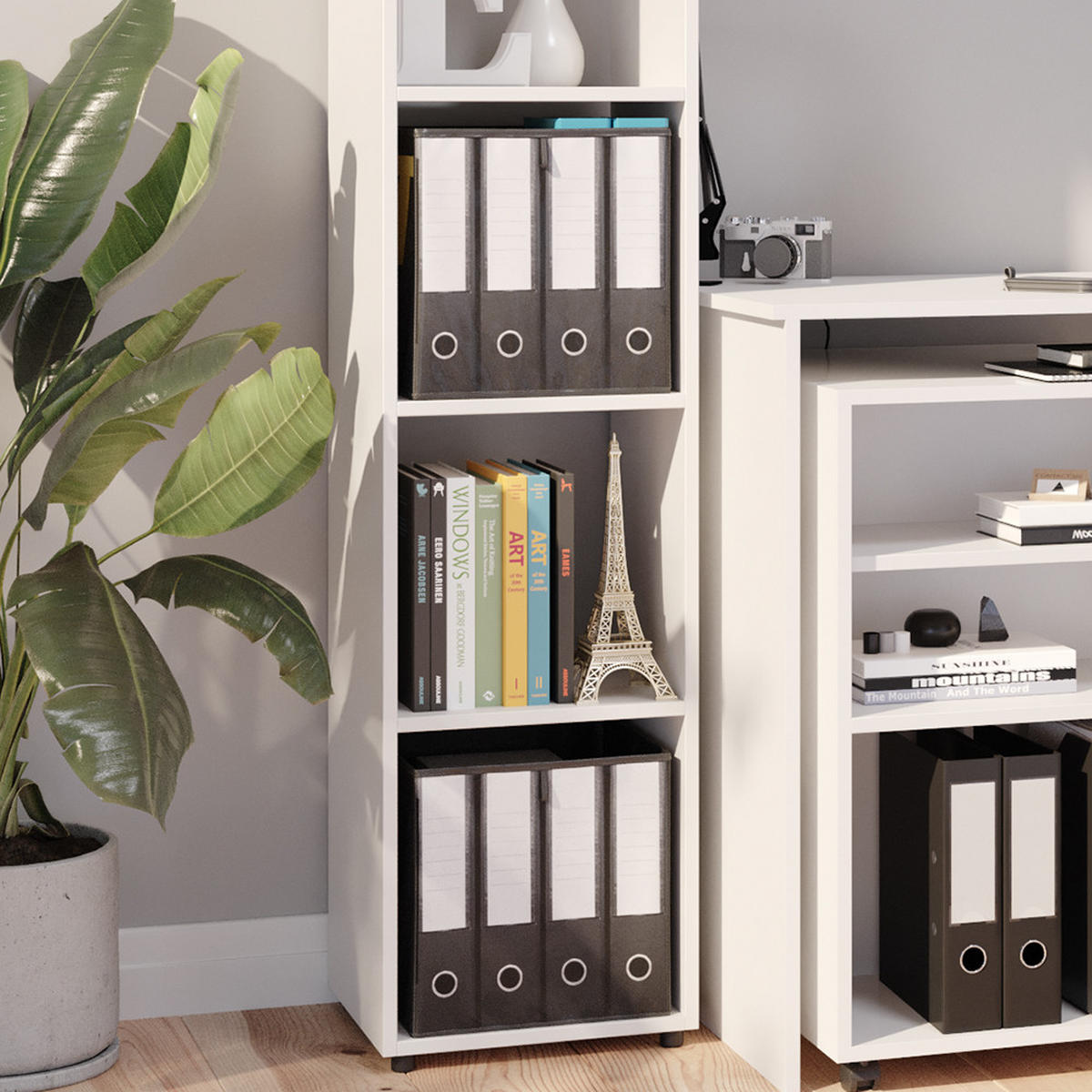 DĚLICÍ STĚNA Ludus Bílá - bílá, kompozitní dřevo (142.5/36.2/33cm) - Vicco