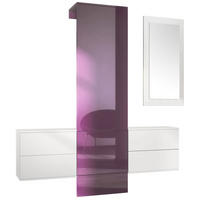 GARDEROBE Carlton Paneel in Brombeer Hochglanz - Brombeere, Holzwerkstoff (157/193/35cm) - Vladon
