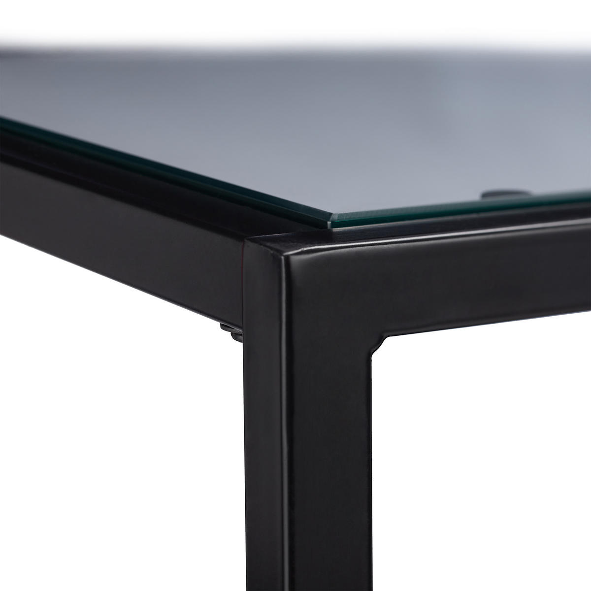 COUCHTISCH - Schwarz, Glas/Holzwerkstoff (50/100/45cm) - Relaxdays