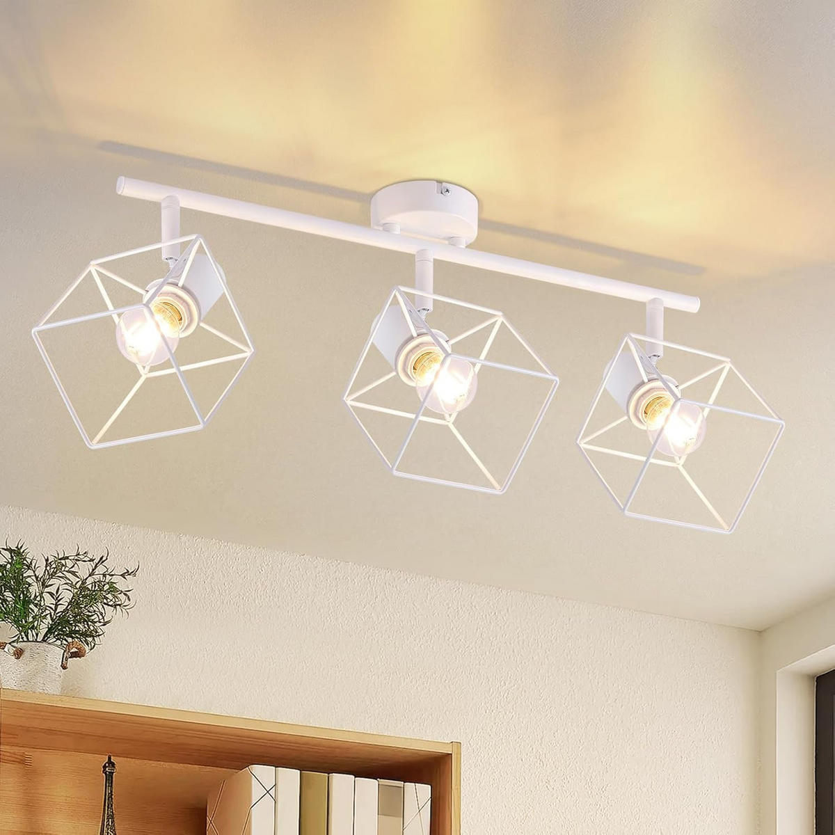 STRAHLER Ehrlich 3-flammig 48/10/17 cm - Weiß, Metall (48/10/17cm) - ZMH