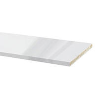 SOCKELLEISTE Weiß Hochglanz 200 / 1,8 / 15cm - Frontdekor - Weiß Hochglanz, Holzwerkstoff (1.8/200/10cm) - Feldmann-Wohnen