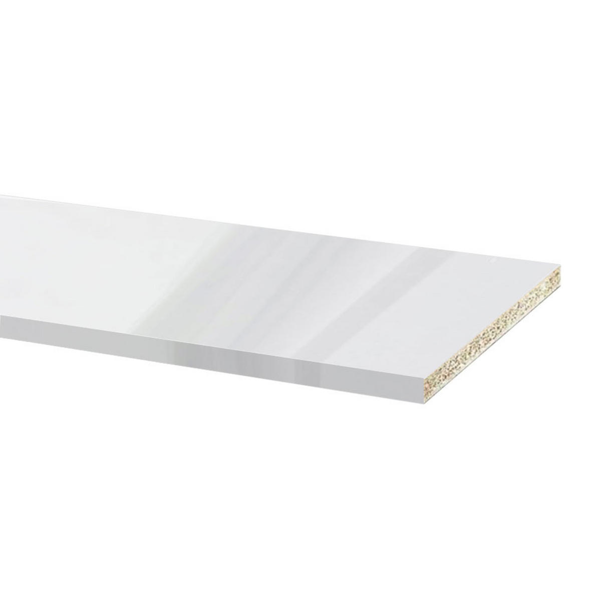SOCKELLEISTE Weiß Hochglanz 200 / 1,8 / 15cm - Frontdekor - Weiß Hochglanz, Holzwerkstoff (1.8/200/10cm) - Feldmann-Wohnen